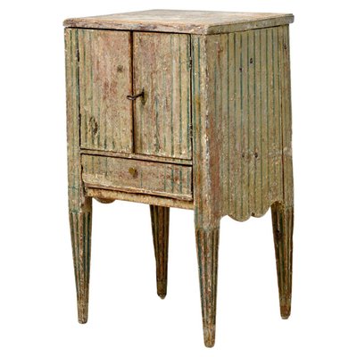 Swedish Gustavian Pine Painted Nightstand-MJF-1798537