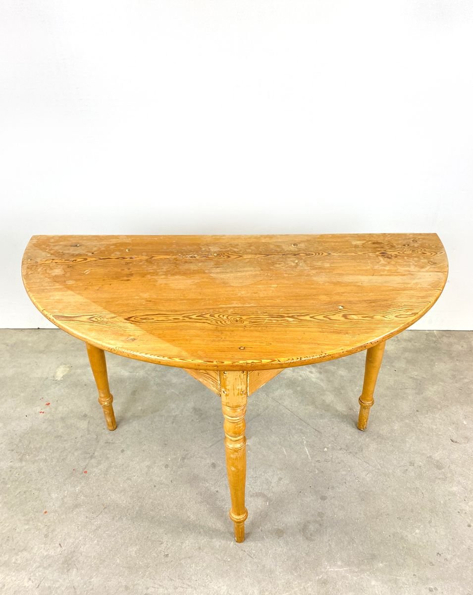 Swedish Halfmoon Dining Tables, 1870s, Set of 2