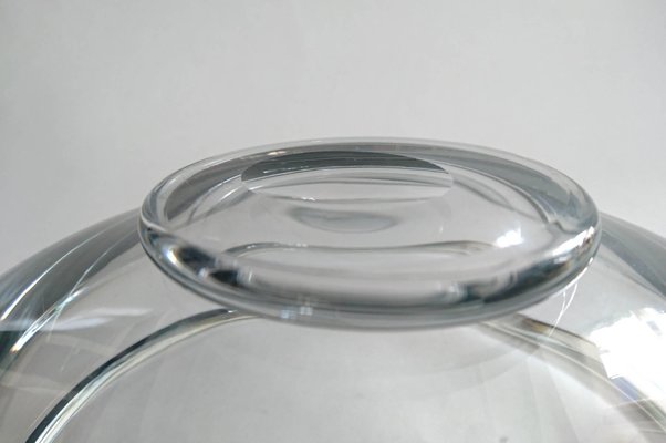 Swedish Hand-Blown Crystal Bowl, 1960s-FO-589260