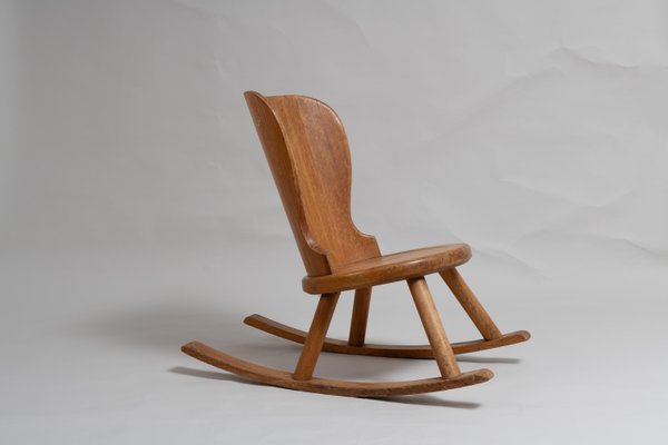 Swedish Hand-Made Pine Rocking Chair in the Style of Axel Einar Hjort-MJF-1096431