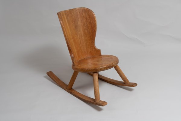 Swedish Hand-Made Pine Rocking Chair in the Style of Axel Einar Hjort-MJF-1096431