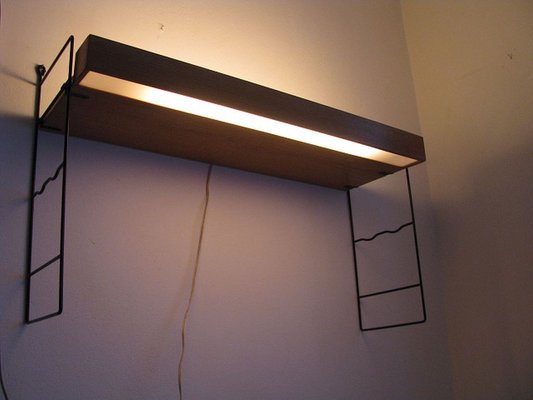 Swedish Illuminated Shelf by Kajsa & Nils Strinning for String, 1960s-SZW-864668