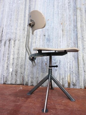 Swedish Industrial Architect Work Desk Chair by John Odelberg & Anders Olsen, 1940s-EA-1451546