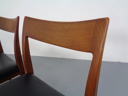 Swedish Kontiki Teak Dining Chairs by Yngve Ekström for Hugo Troeds, 1950s, Set of 3-RDW-833981