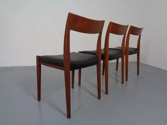 Swedish Kontiki Teak Dining Chairs by Yngve Ekström for Hugo Troeds, 1950s, Set of 3-RDW-833981