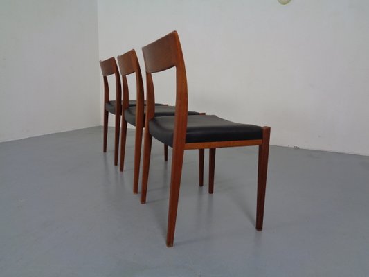 Swedish Kontiki Teak Dining Chairs by Yngve Ekström for Hugo Troeds, 1950s, Set of 3-RDW-833981