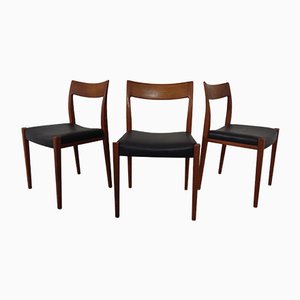 Swedish Kontiki Teak Dining Chairs by Yngve Ekström for Hugo Troeds, 1950s, Set of 3-RDW-833981