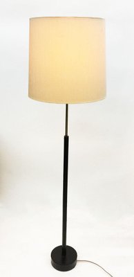 Swedish Leather and Brass Floor Lamp from Bergboms, 1960s-UCH-1224507