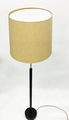 Swedish Leather and Brass Floor Lamp from Bergboms, 1960s-UCH-1224507