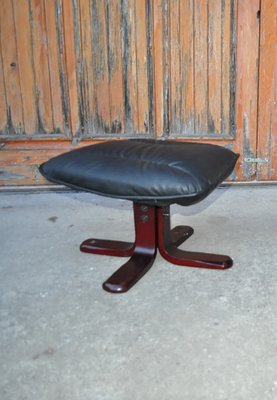 Swedish Leather Footstool, 1970s, Set of 2-OXJ-1145983