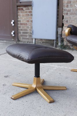 Swedish Lounge Chair with Ottoman from Göte Möbler, 1960s, Set of 2-XIJ-1295985