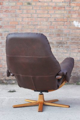 Swedish Lounge Chair with Ottoman from Göte Möbler, 1960s, Set of 2-XIJ-1295985