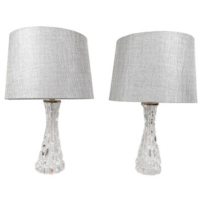 Swedish Mid-Century Crystal Table Lamps by Carl Fagerlund for Orrefors, Set of 2-UYK-806958