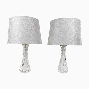 Swedish Mid-Century Crystal Table Lamps by Carl Fagerlund for Orrefors, Set of 2-UYK-806958