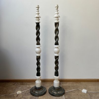 Swedish Mid-Century Marble Floor Lamps , Set of 2-JRP-1318565