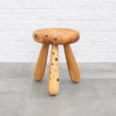 Swedish Milking Stool in Pine and Teak by Andreas Zätterqvist, 2010s-LIV-1787974