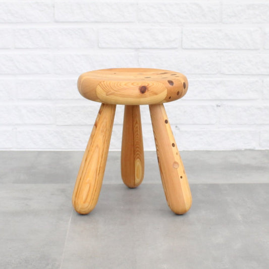 Swedish Milking Stool in Pine and Teak by Andreas Zätterqvist, 2010s