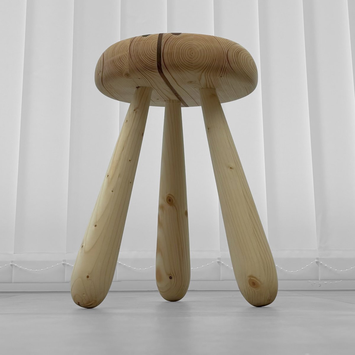 Swedish Milking Stool in Pine and Teak by Andreas Zätterqvist