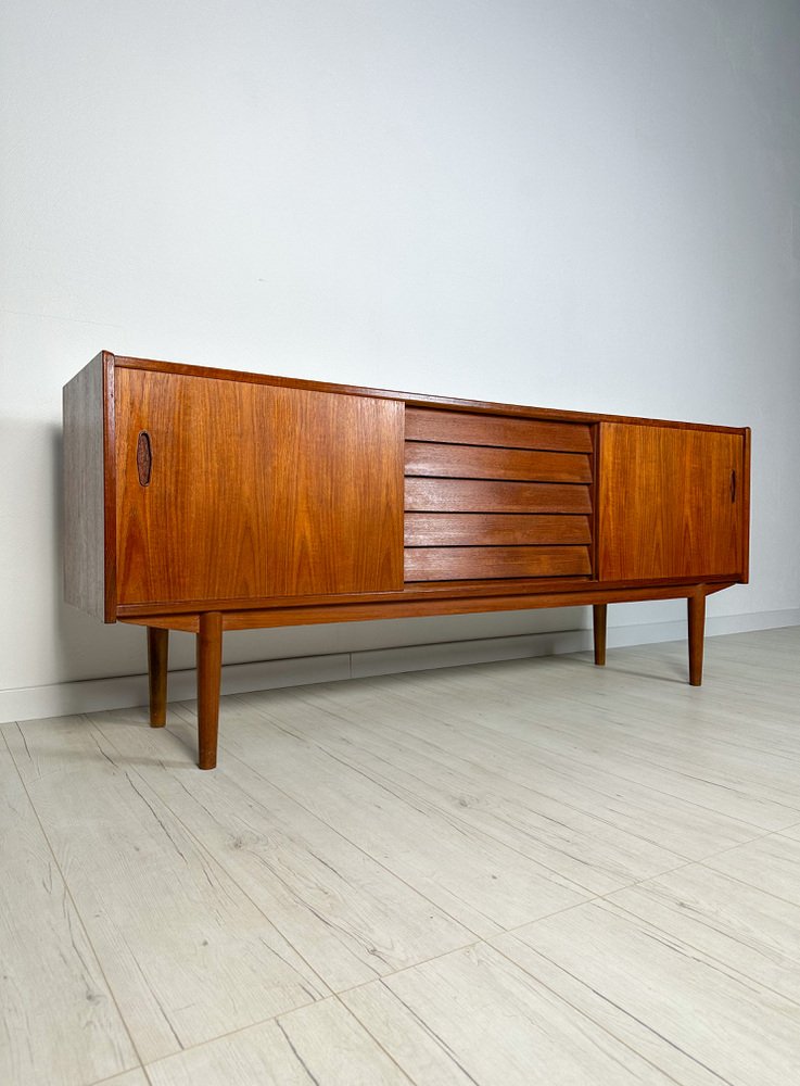 Swedish Minimalistic Teak Sideboard by Nils Jonsson for Hugo Troeds, 1960s