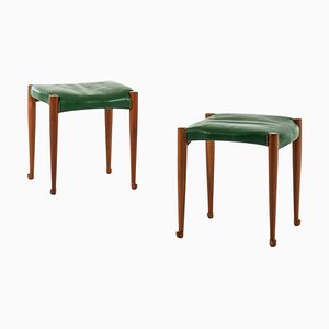 Swedish Model 973 Stools by Josef Frank for Svenskt Tenn, 1950s, Set of 2-SC-748927