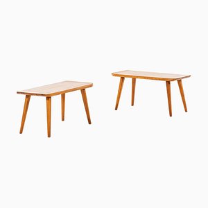 Swedish Model Visingsö Benches by Carl Malmsten for Svensk Fur, 1950s, Set of 2-SC-748935