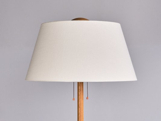 Swedish Modern 3-Legged Floor Lamp in Oak from Svensk Hemslöjd, 1950s-FMT-1748792