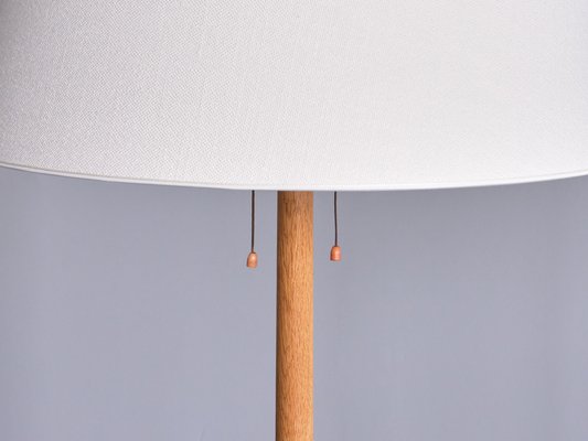 Swedish Modern 3-Legged Floor Lamp in Oak from Svensk Hemslöjd, 1950s-FMT-1748792