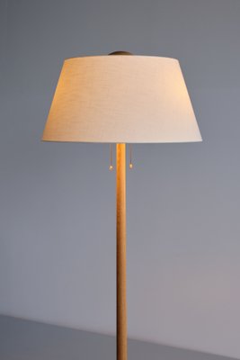 Swedish Modern 3-Legged Floor Lamp in Oak from Svensk Hemslöjd, 1950s-FMT-1748792