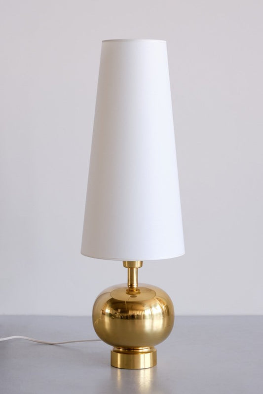 Swedish Modern Brass Table Lamp by Aneta Lighting, Växjö, Sweden, 1970s