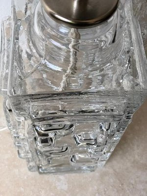 Swedish Modern Clear Glass Table Lamps from Pukeberg, 1960s, Set of 2-ARN-625747