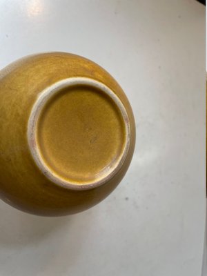 Swedish Modern Dotted Ceramic Vase with Yellow Glaze, 1970s-LCR-1682124