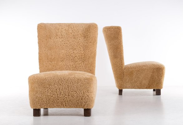 Swedish Modern Easy Chairs, 1940s, Set of 2-QU-1761364