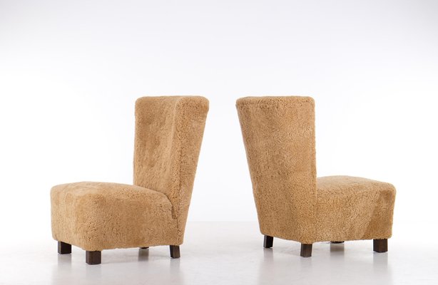 Swedish Modern Easy Chairs, 1940s, Set of 2-QU-1761364