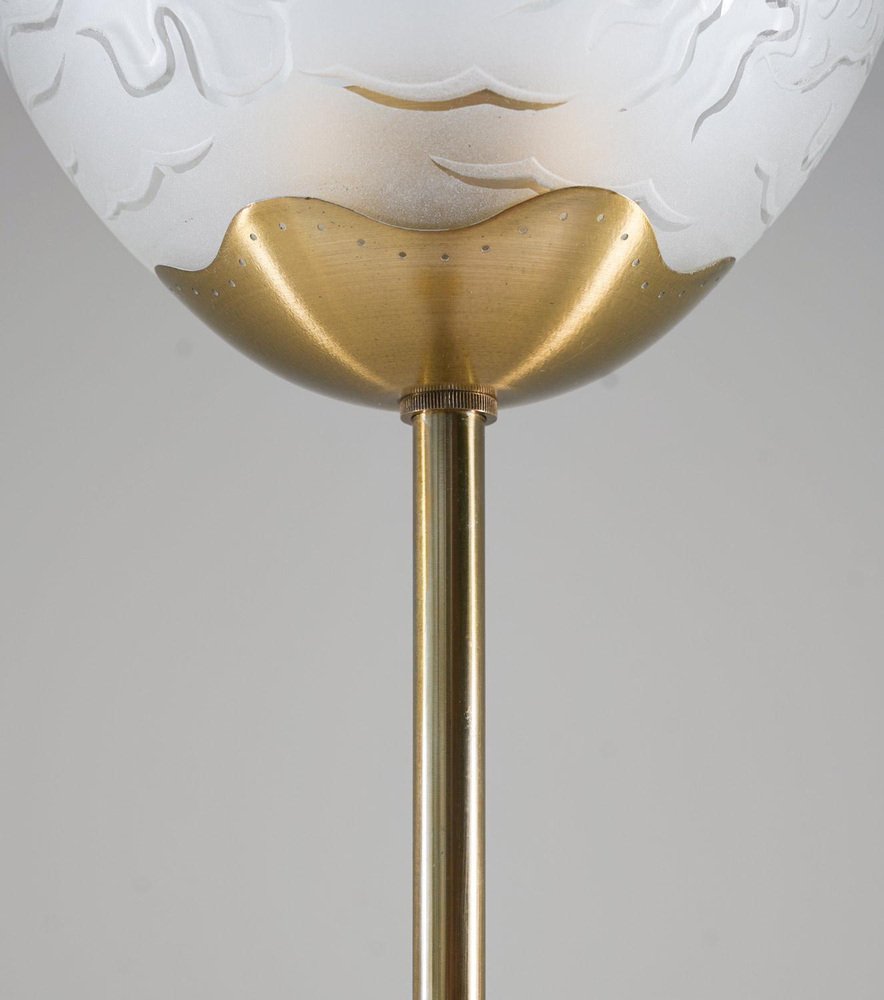 Swedish Modern Floor Lamp attributed to Bo Notini for Glössner, 1940s