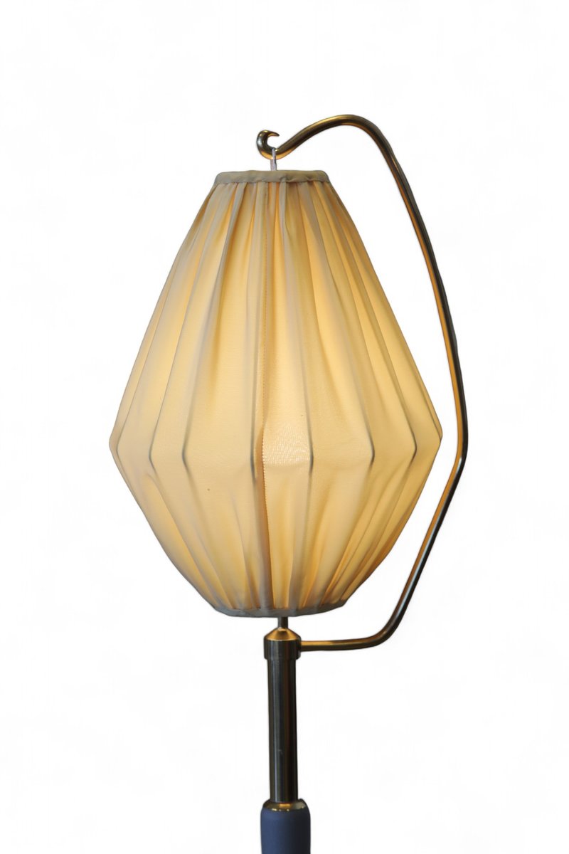 Swedish Modern Floor Lamp with Drop-Shaped Shade from Malmö Metallvarufabrik, 1940s