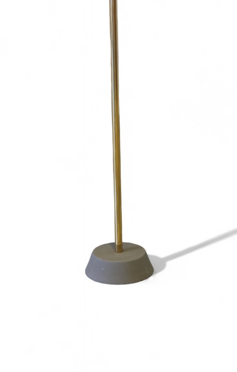 Swedish Modern Floor Lamp with Drop-Shaped Shade from Malmö Metallvarufabrik, 1940s