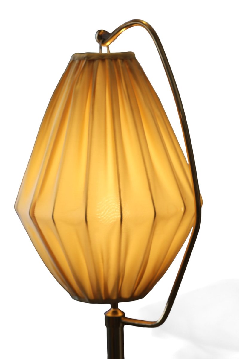 Swedish Modern Floor Lamp with Drop-Shaped Shade from Malmö Metallvarufabrik, 1940s