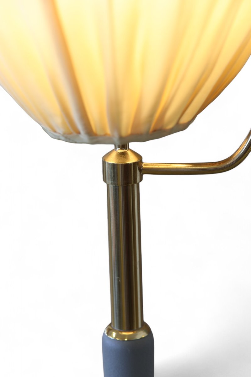 Swedish Modern Floor Lamp with Drop-Shaped Shade from Malmö Metallvarufabrik, 1940s