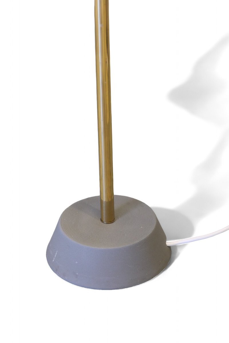 Swedish Modern Floor Lamp with Drop-Shaped Shade from Malmö Metallvarufabrik, 1940s