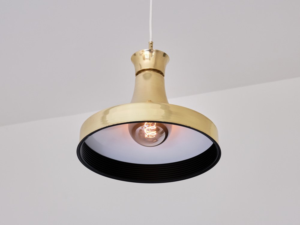 Swedish Modern Pendant Light in Brass by Fagerhults Belysning, 1960s