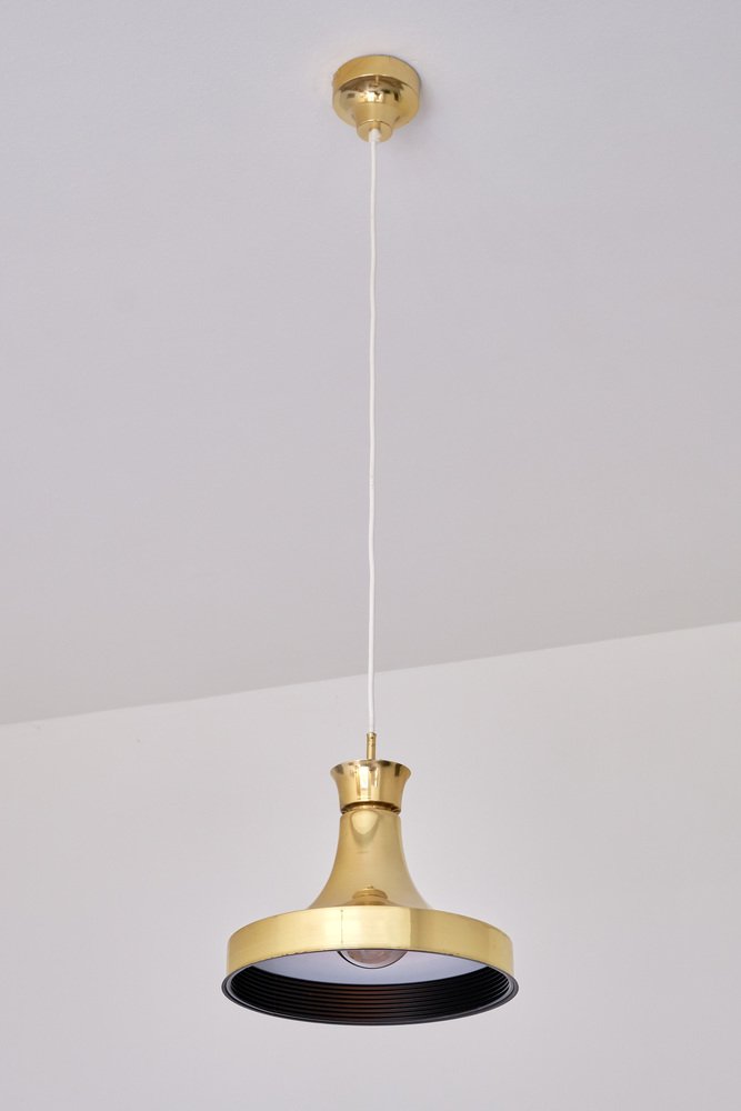 Swedish Modern Pendant Light in Brass by Fagerhults Belysning, 1960s