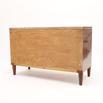 Swedish Modern Pyramid Mahogany Chest of Drawers, 1940s-KQ-1195789