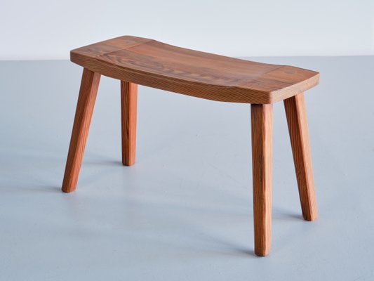 Swedish Modern Rectangular Pine Stool by Carl Malmsten, 1950s-FMT-1424664