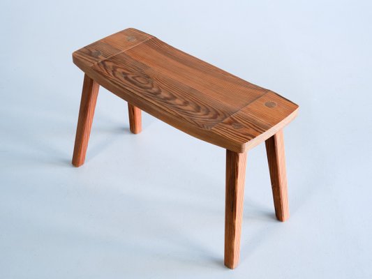 Swedish Modern Rectangular Pine Stool by Carl Malmsten, 1950s-FMT-1424664