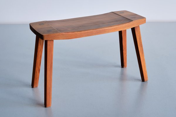 Swedish Modern Rectangular Pine Stool by Carl Malmsten, 1950s-FMT-1424664