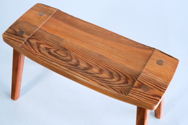 Swedish Modern Rectangular Pine Stool by Carl Malmsten, 1950s-FMT-1424664