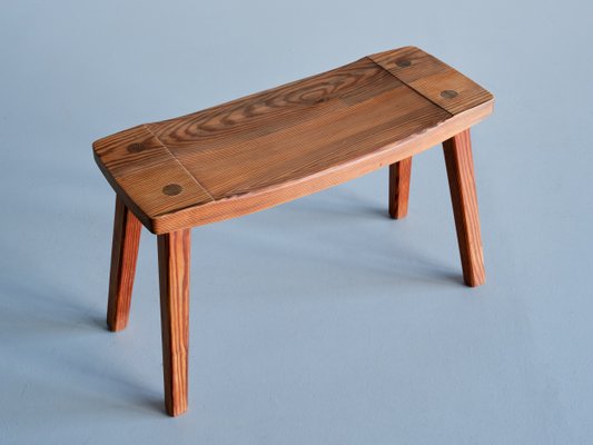 Swedish Modern Rectangular Pine Stool by Carl Malmsten, 1950s-FMT-1424664