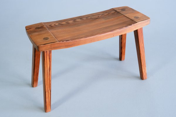 Swedish Modern Rectangular Pine Stool by Carl Malmsten, 1950s-FMT-1424664