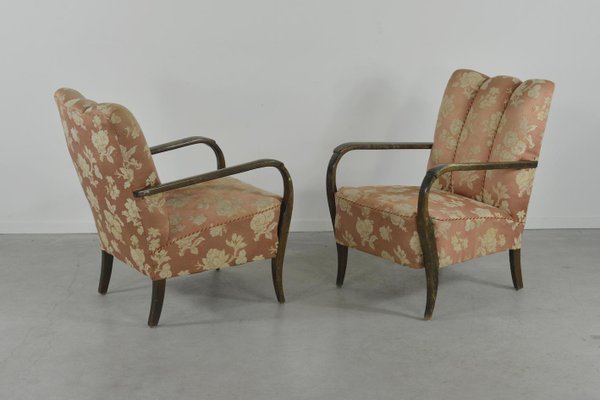 Swedish Modern Sculptural Armchairs, 1950s, Set of 2-KMC-820744