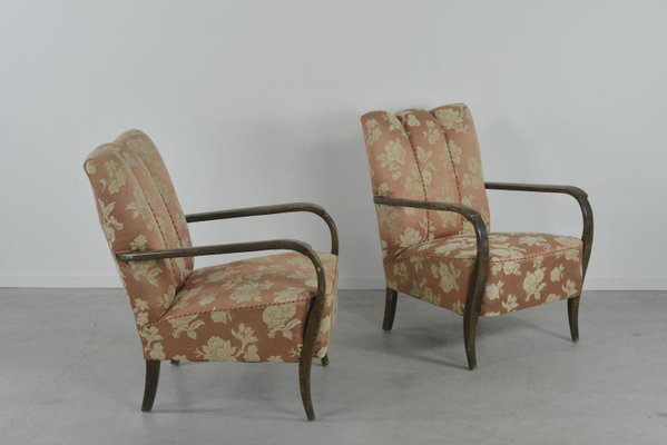 Swedish Modern Sculptural Armchairs, 1950s, Set of 2-KMC-820744